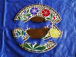 Glass Mosaic Mirror Folwer 60 cm(02)