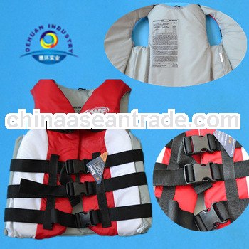 foam life jacket with several belt