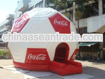 football shaped inflatable bouncy castle for promotion