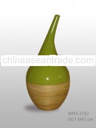 spun bamboo vases