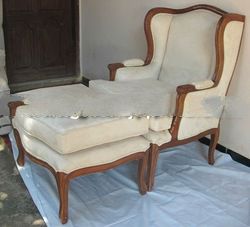 French Chaise Lounge Arm Chairs - Classic French Furniture