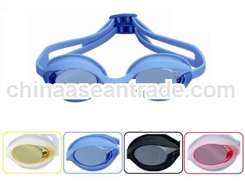 fun swim goggle, siamesed style with gasket and strap, aqua sport silicone swimming goggles