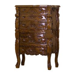 Heavy Carved Chest with 6 Drawers