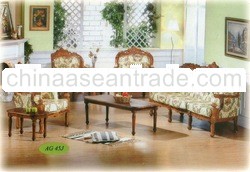 Teak Sofa Set Classic Design Romawi Mesir 3 Indoor Furniture