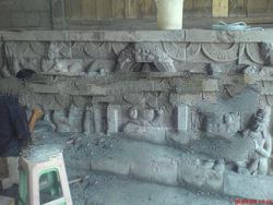 replika relief borobudur stone carving