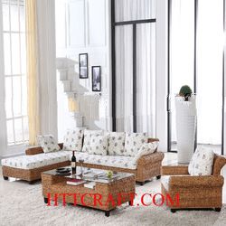 Water hyacinth corner sofa set