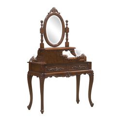 Palmilla Carved Dressing Table with Mirror