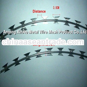 galvanized twisted fence wire/ razor blade barbed wire