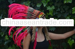 Indian Red Feather Headdress