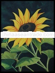 Sun flowers with leaf painting