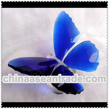 gift for lover's birthday,blue crystal butterfly figurine