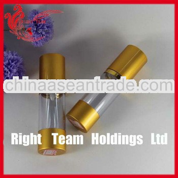 gold aluminium airless cream bottle 30ml