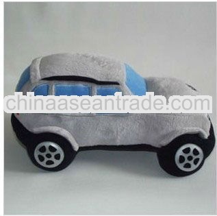 gray soft toy plush toys car with free sample