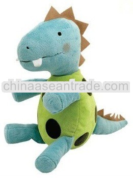 green plush dinosaur toy soft doll