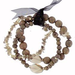 shell wood bracelet