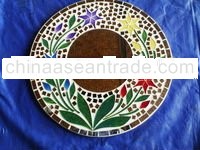 Round Glass Mosaic Mirror Flower 60 cm type