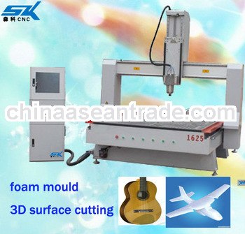 guitar ect Musical Instruments 3D surface ,foam cutting machine