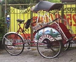 indonesian pedicab / trishaw