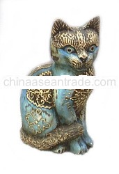 Sitting Cat Wood Carving