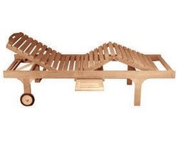 Teak garden Lounger