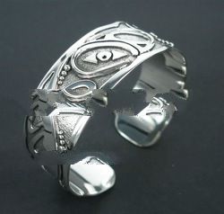 BFMN0036 - Sterling Silver Contemporary Cuff with Abstract Designs