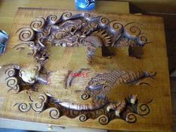 wooden carve dragon