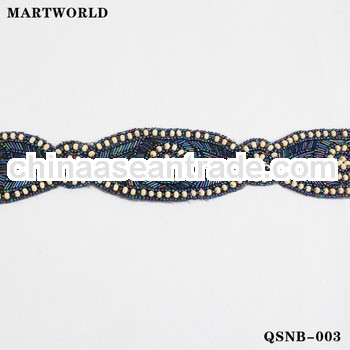 handmade wooden beaded belt(QSNB-003)