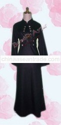 Abaya Syafina with Ribbon Embroidered Button or Shell Button