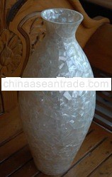 mother of pearl white vases