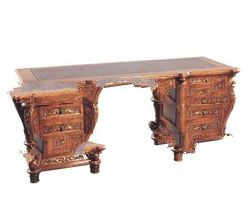 Racoco Credenza Desk - Writing Table - Mahogany Antique Furniture