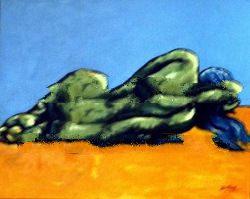 Impressionist Oil Painting Golden Slumber
