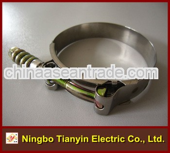 heavy duty T screw spring lined hose clamp