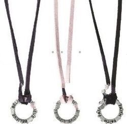 Love / Faith / Believe Pendant Necklaces 3-pc. Set-Black / Pink / Purple