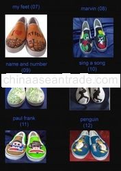 painted canvas shoes