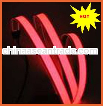 high brightness pink light el strip,el flashing strip,el glow up strip