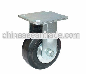 high elastic rubber with cast iron core wheel rigid type