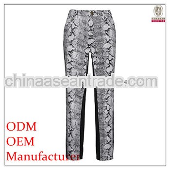 high fashion polyester/spandex printed harem pants