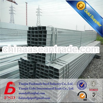 high quality carbon iron pre galvanized square pipe