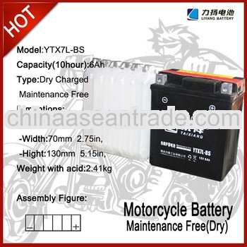 high quality china motorcycle Battery factory 12v mf
