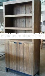 Reclaimed Teak Display Cabinet with 2 Doors & Shelves