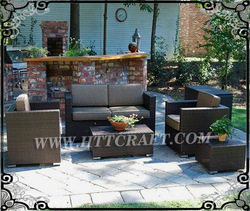 Pvc rattan sofa set