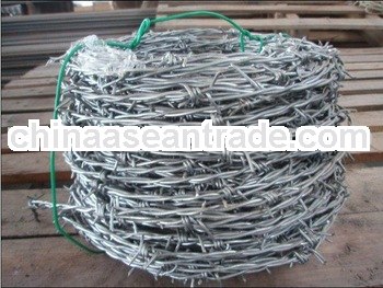 hot dipped galvanized barbed iron wire(factory)