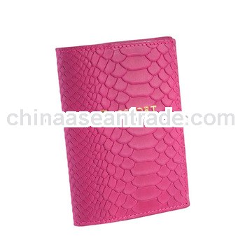 hot pink crocodile leather passport holder wallet for womens