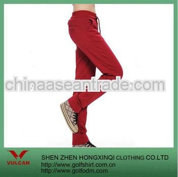 hot sales red soild household casual pencil pants