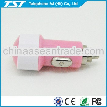 hot selling 2 pin in-car charger for mobile phone