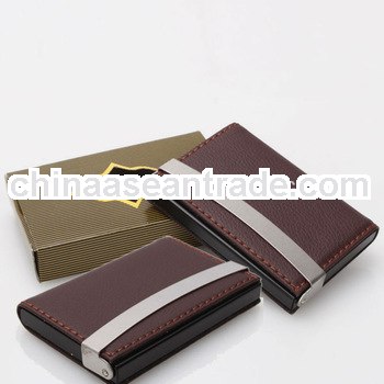 hot selling top quality metal leather mens credit card holder for promotion