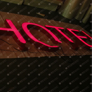 hotel surfacelit LED letter sign