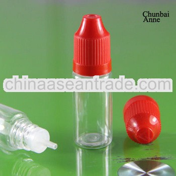 hotsale 10ml pet dropper bottle /child security cap /bayonet long tip (for vapor juice bottle)