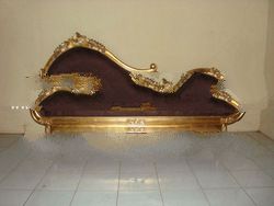 Golden Sofa Love Chair Antique Reproduction Sofa Mahogany Painted Solid Wood Classic Living Room Sof