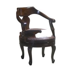 Mahogany Swivel Poker Arms Chair